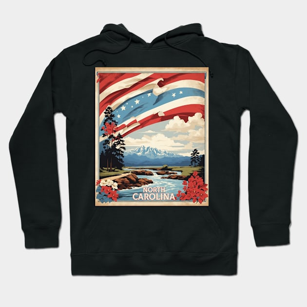 North Carolina United States of America Tourism Vintage Hoodie by TravelersGems